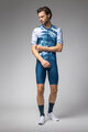 ALÉ Cyklistický dres s krátkym rukávom - PALM PR-E - biela/modrá