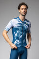 ALÉ Cyklistický dres s krátkym rukávom - PALM PR-E - biela/modrá