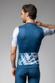 ALÉ Cyklistický dres s krátkym rukávom - PALM PR-E - biela/modrá
