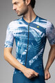 ALÉ Cyklistický dres s krátkym rukávom - PALM PR-E - biela/modrá