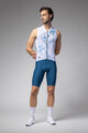 ALÉ Cyklistický dres bez rukávov - MIRROR PR-E - biela/modrá