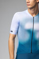 ALÉ Cyklistický dres s krátkym rukávom - FLASH PR-E - modrá/biela