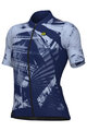 ALÉ Cyklistický dres s krátkym rukávom - PALM PR-E - modrá/fialová