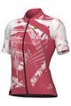 ALÉ Cyklistický dres s krátkym rukávom - PALM PR-E - červená/biela