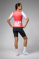 ALÉ Cyklistický dres s krátkym rukávom - PALM PR-E - červená/biela