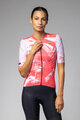 ALÉ Cyklistický dres s krátkym rukávom - PALM PR-E - červená/biela