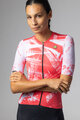ALÉ Cyklistický dres s krátkym rukávom - PALM PR-E - červená/biela
