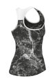 ALÉ Cyklistický dres bez rukávov - MARBLE PRAGMA - čierna/biela