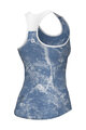 ALÉ Cyklistický dres bez rukávov - MARBLE PRAGMA - svetlo modrá/biela