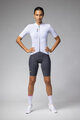 ALÉ Cyklistický dres s krátkym rukávom - COLOR BLOCK PRAGMA - biela