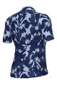 ALÉ Cyklistický dres s krátkym rukávom - FLOWER PRAGMA - biela/modrá