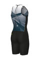 ALÉ Cyklistická kombinéza - HORIZON TRIATHLON - biela/modrá/čierna