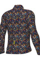 ALÉ Cyklistický dres s dlhým rukávom zimný - PRAGMA FLOWERY - čierna/viacfarebná