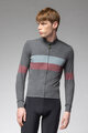 ALÉ Cyklistický dres s dlhým rukávom zimný - WOOL LINE - šedá