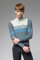 ALÉ Cyklistický dres s dlhým rukávom zimný - WOOL LINE - modrá/šedá