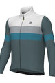 ALÉ Cyklistický dres s dlhým rukávom zimný - WOOL LINE - modrá/šedá