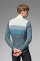 ALÉ Cyklistický dres s dlhým rukávom zimný - WOOL LINE - modrá/šedá