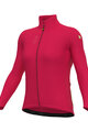 ALÉ Cyklistický dres s dlhým rukávom zimný - PRAGMA FONDO 3.0 LADY - červená