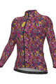 ALÉ Cyklistický dres s dlhým rukávom zimný - PRAGMA FLOWERY LADY - ružová/viacfarebná