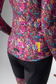 ALÉ Cyklistický dres s dlhým rukávom zimný - PRAGMA FLOWERY LADY - ružová/viacfarebná