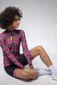 ALÉ Cyklistický dres s dlhým rukávom zimný - PRAGMA FLOWERY LADY - ružová/viacfarebná