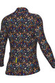 ALÉ Cyklistický dres s dlhým rukávom zimný - PRAGMA FLOWERY LADY - modrá/viacfarebná