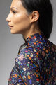 ALÉ Cyklistický dres s dlhým rukávom zimný - PRAGMA FLOWERY LADY - modrá/viacfarebná