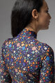 ALÉ Cyklistický dres s dlhým rukávom zimný - PRAGMA FLOWERY LADY - modrá/viacfarebná