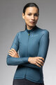 ALÉ Cyklistický dres s dlhým rukávom zimný - PR-E FOLLOW ME 2.0 LADY - modrá