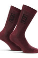 NEON Cyklistické ponožky klasické - NEON 3D - bordová