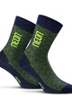 NEON Cyklistické ponožky klasické - NEON 3D - žltá/modrá