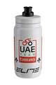 ELITE Cyklistická fľaša na vodu - FLY 550 UAE TEAM EMIRATES 2025 - biela/viacfarebná
