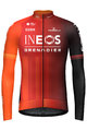 GOBIK Cyklistický dres s dlhým rukávom zimný - HYDER INEOS GRENADIERS 2024 - červená/oranžová