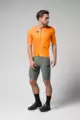 GOBIK Cyklistický dres s krátkym rukávom - CX PRO 3.0 - oranžová/zelená