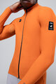 GOBIK Cyklistický dres s dlhým rukávom zimný - PACER SOLID 2.0 - oranžová