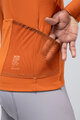 GOBIK Cyklistický dres s dlhým rukávom zimný - PACER SOLID 2.0 - oranžová