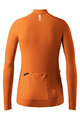 GOBIK Cyklistický dres s dlhým rukávom zimný - PACER SOLID 2.0 - oranžová