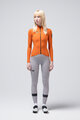 GOBIK Cyklistický dres s dlhým rukávom zimný - PACER SOLID 2.0 - oranžová