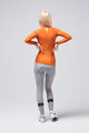 GOBIK Cyklistický dres s dlhým rukávom zimný - PACER SOLID 2.0 - oranžová