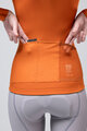 GOBIK Cyklistický dres s dlhým rukávom zimný - PACER SOLID 2.0 - oranžová