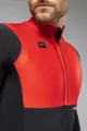 GOBIK Cyklistická zateplená bunda - MIST BLEND - oranžová/čierna