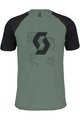SCOTT Cyklistické tričko s krátkym rukávom - ICON RAGLAN - zelená/čierna