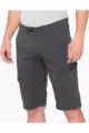 100% SPEEDLAB Cyklistické nohavice krátke bez trakov - RIDECAMP - šedá