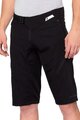 100% SPEEDLAB Cyklistické nohavice krátke bez trakov - AIRMATIC SHORTS - čierna