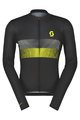 SCOTT Cyklistický dres s dlhým rukávom letný - TEAM 10 - čierna/žltá