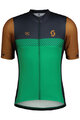 SCOTT Cyklistický dres s krátkym rukávom - RC TEAM - zelená/modrá/hnedá