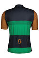 SCOTT Cyklistický dres s krátkym rukávom - RC TEAM - zelená/modrá/hnedá