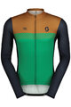 SCOTT Cyklistický dres s dlhým rukávom letný - RC TEAM - zelená/modrá/hnedá