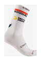 CASTELLI Cyklistické ponožky klasické - ROSSO CORSA PRO 18 QUICK STEP 2025 - biela