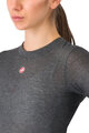 CASTELLI Cyklistické tričko s dlhým rukávom - MEDIO BASE LAYER W - šedá
